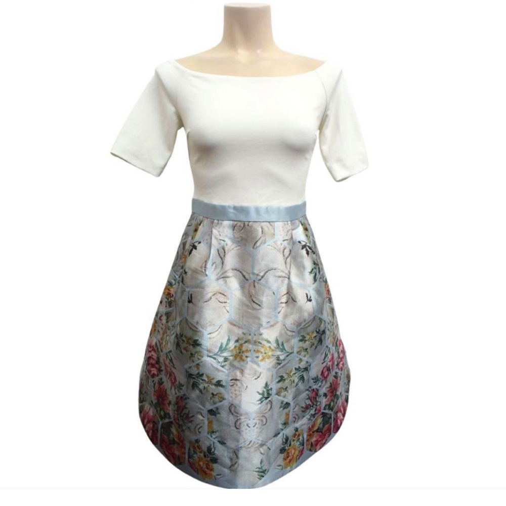 Ted Baker Dewrose Patchwork Bardot Dress
